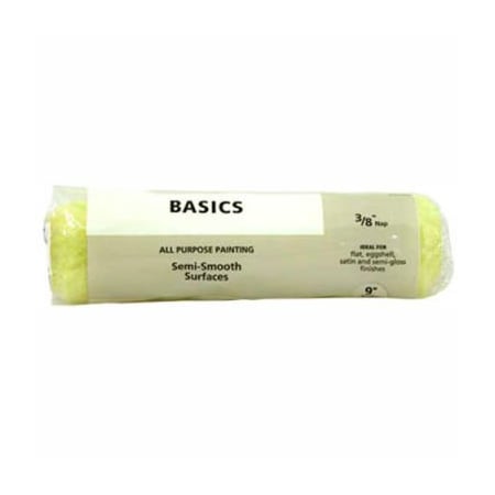 General Paint Master Painter 9" Basics Roller Cover, 3/8" Nap, Knit, Semi Smooth - 697906 697906